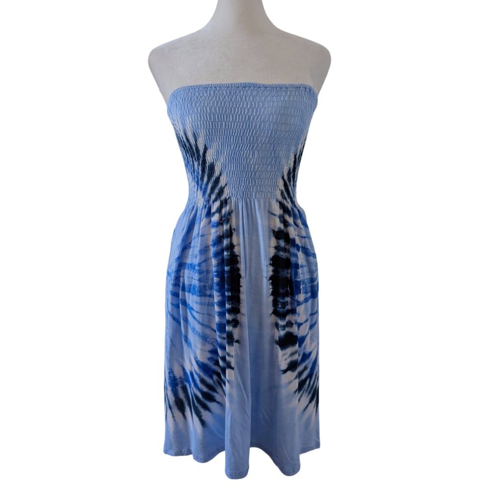 Uluwatu Bali Blue Tie-Die Dress Skirt Medium
